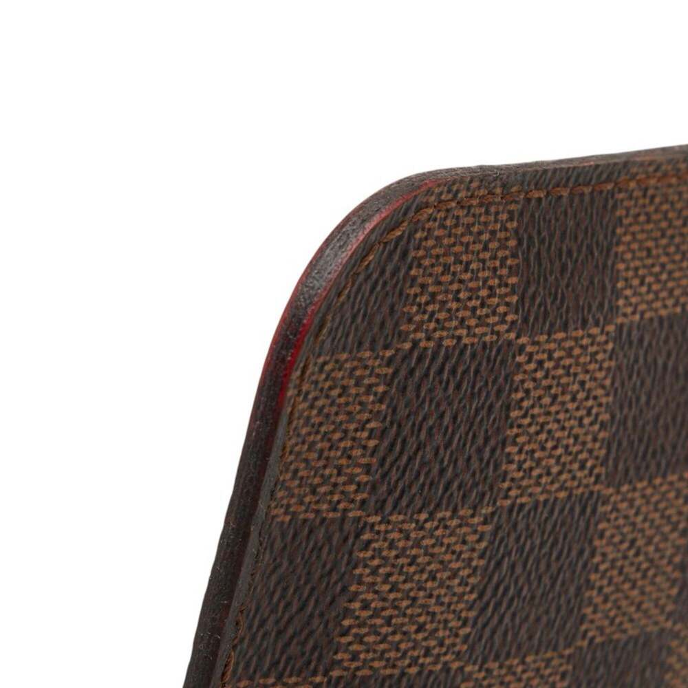 LOUIS VUITTON Authentic Brown Damier Leather Neverfull MM Pouch - Picture 4 of 10